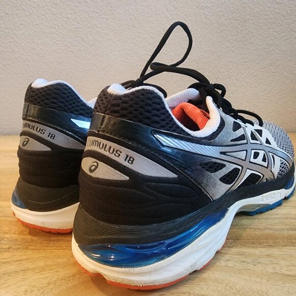 Asics Gel Cumulus 18 Shoes Mens Size 12 Gray Black White Running Sneakers T6C3N - Picture 2 of 13